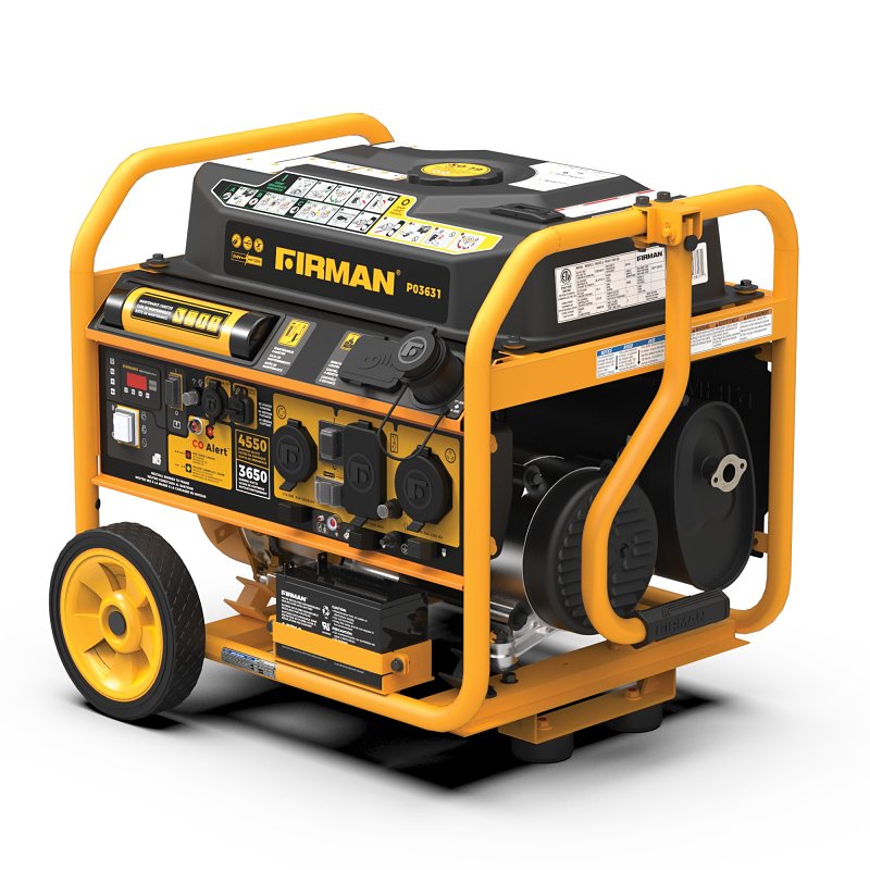Firman Performance Series P03631 Portable Generator, 30 A, 120/240 V, 4550/3650 W Output, Gasoline, 5 gal Tank