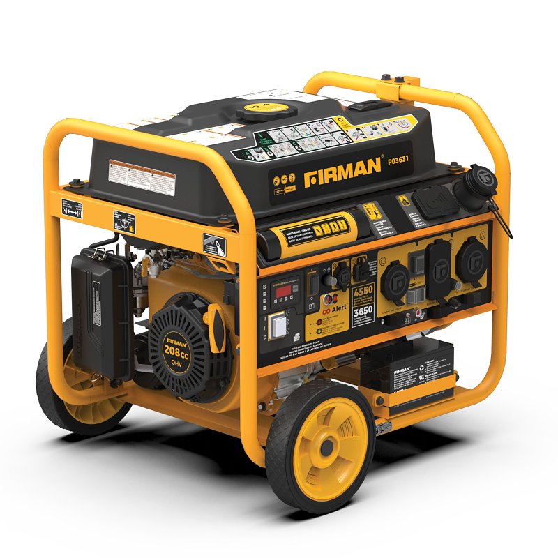 Firman Performance Series P03631 Portable Generator, 30 A, 120/240 V, 4550/3650 W Output, Gasoline, 5 gal Tank