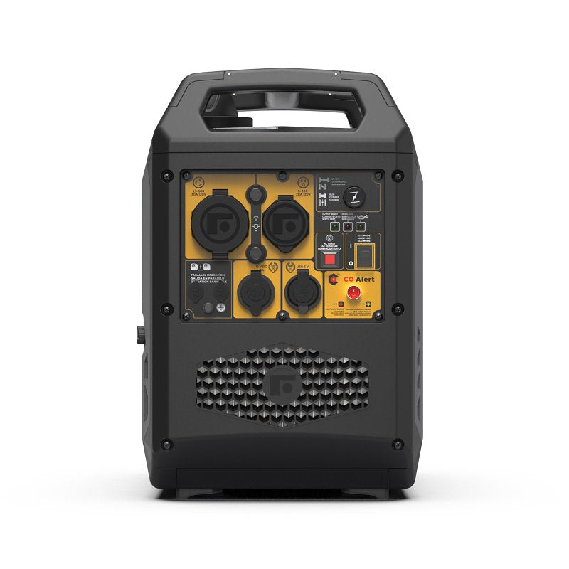 Firman W02081 Portable Inverter Generator with CO Alert, 120 V, 2500 W Output, Gasoline, 1.1 gal Tank, Recoil