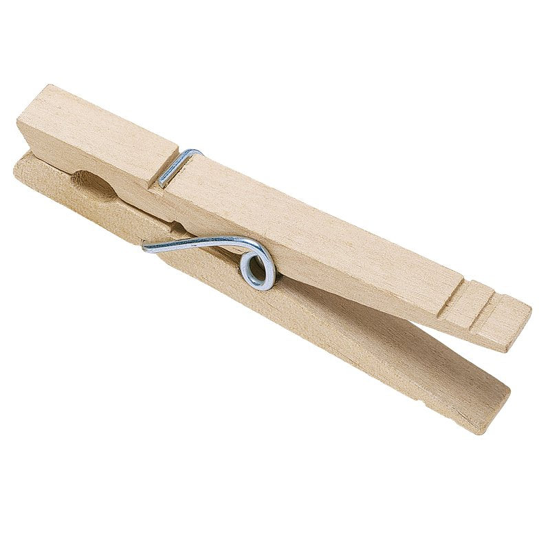 Whitmor 6026-855 Cloth Pin, 0.38 in W, 3.38 in L, Wood, Natural