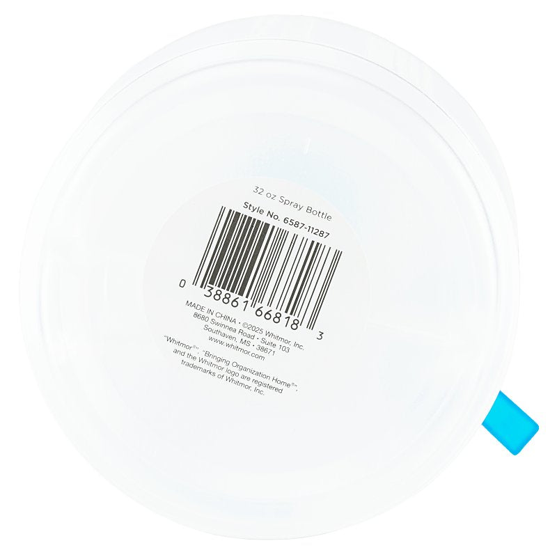 Whitmor 6587-11287 Spray Bottle, 32 oz Capacity, Plastic, Clear