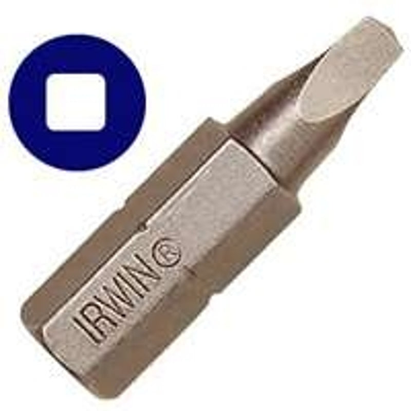 Irwin 3512052C Insert Bit, #2 Drive, Square Recess Drive, 1/4 in Shank, Hex Shank, 1 in L, S2 Steel, 2/PK