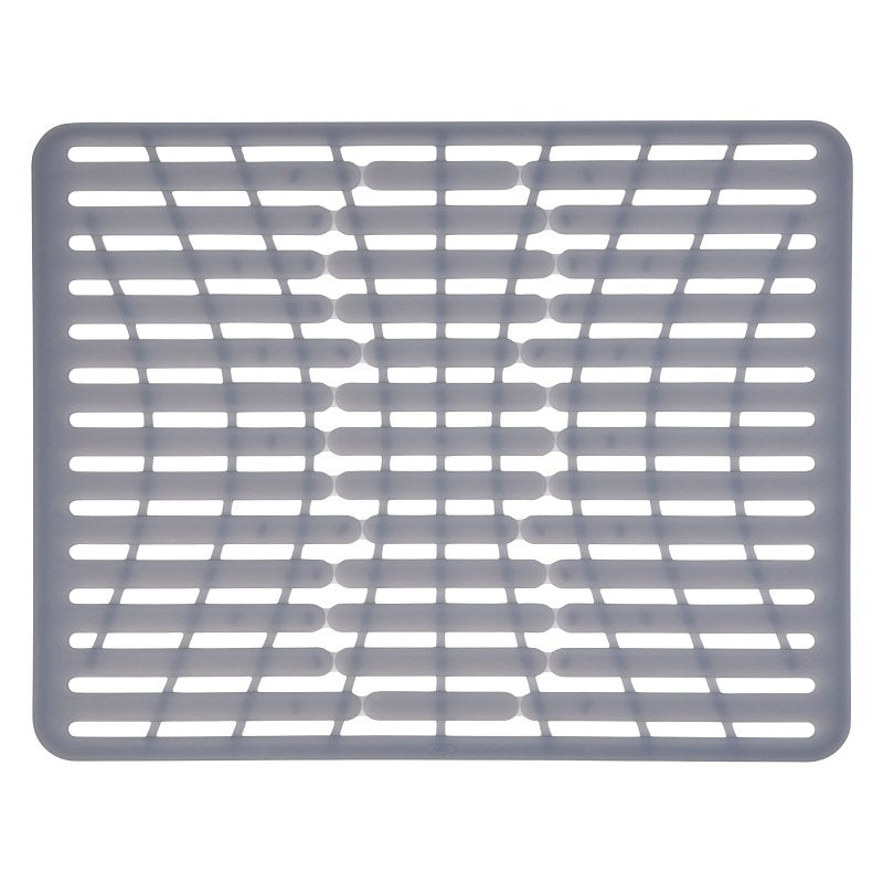 Good Grips 13138200 Sink Mat, 16-1/4 in L, 12-3/4 in W, 1/4 in Thick, Silicone, Gray, Pack of 6