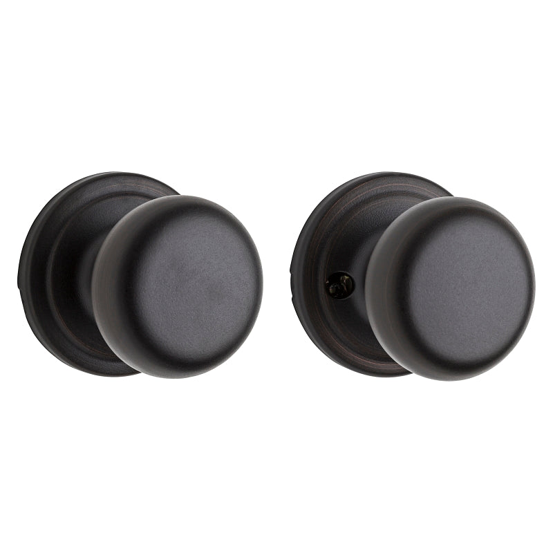 Kwikset Signature Series 720H 11PRCAL/RCSBX Passage Knob, Zinc, Venetian Bronze, 2-3/8 to 2-3/4 in Backset