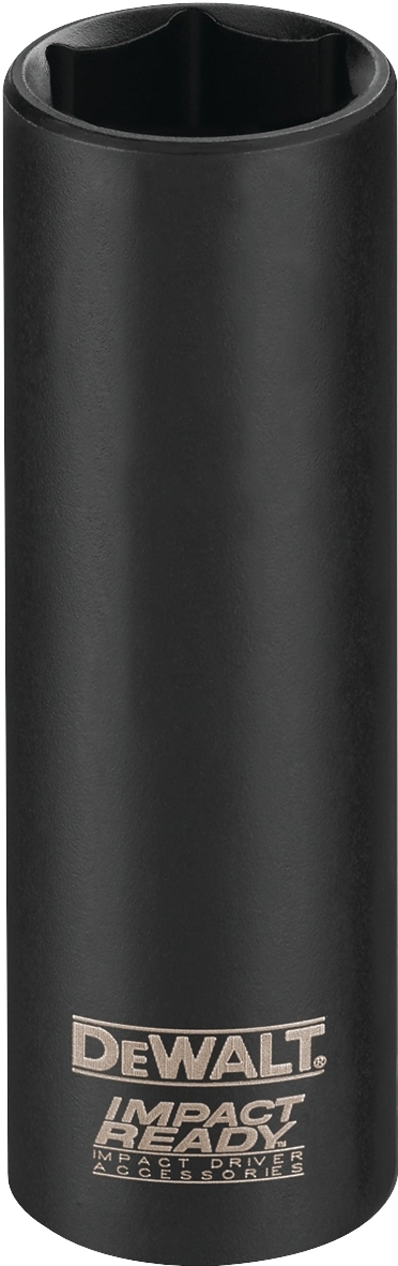 DEWALT Impact Ready DW2286 Deep Impact Socket, 1/2 in Socket, 3/8 in Drive, Square Drive, 6-Point, Steel, Black Oxide