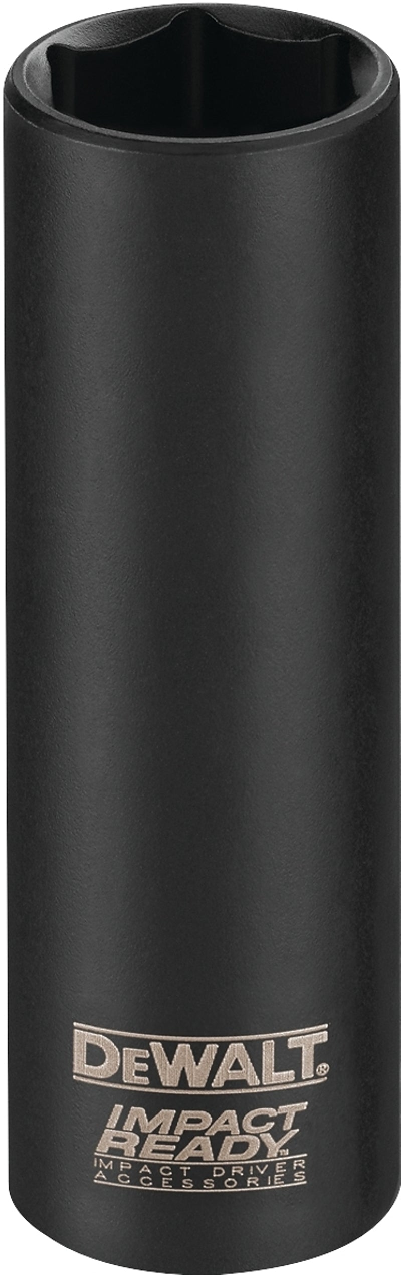 DEWALT Impact Ready DW2290 Deep Impact Socket, 3/4 in Socket, 3/8 in Drive, Square Drive, 6-Point, Steel, Black Oxide