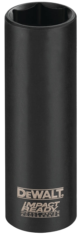 DEWALT Impact Ready DW22902 Deep Impact Socket, 3/4 in Socket, 1/2 in Drive, Square Drive, 6-Point, Steel