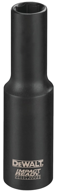 DEWALT Impact Ready DW22932 Deep Impact Socket, 15/16 in Socket, 1/2 in Drive, Square Drive, 6-Point, Steel