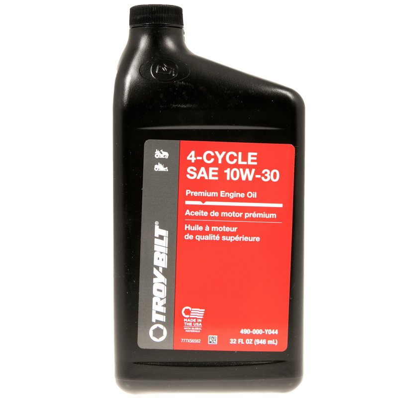 Troy-Bilt 490-000-Y044 4-Cycle Engine Oil, 10W-30, 32 oz