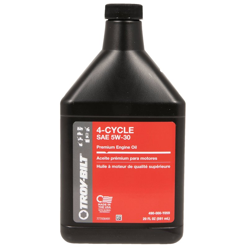 Troy-Bilt 490-000-Y059 4-Cycle Engine Oil, 5W-30, 20 oz