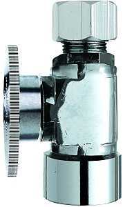 Plumb Pak PP53-1PCLF Straight Shut-Off Valve, 1/2 in Connection, FIP x Compression, Quarter-Turn Lever Actuator