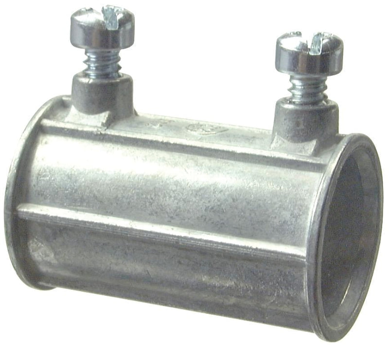 Halex 23220 EMT Coupling, 1/2 in Set Screw, Zinc - 5/BAG