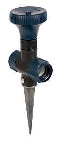 Gilmour 813403-1002 Adjustable Spot Sprinkler with Spike Base, Night Sky, Full-Circle, 1250 ft, Metal/Plastic