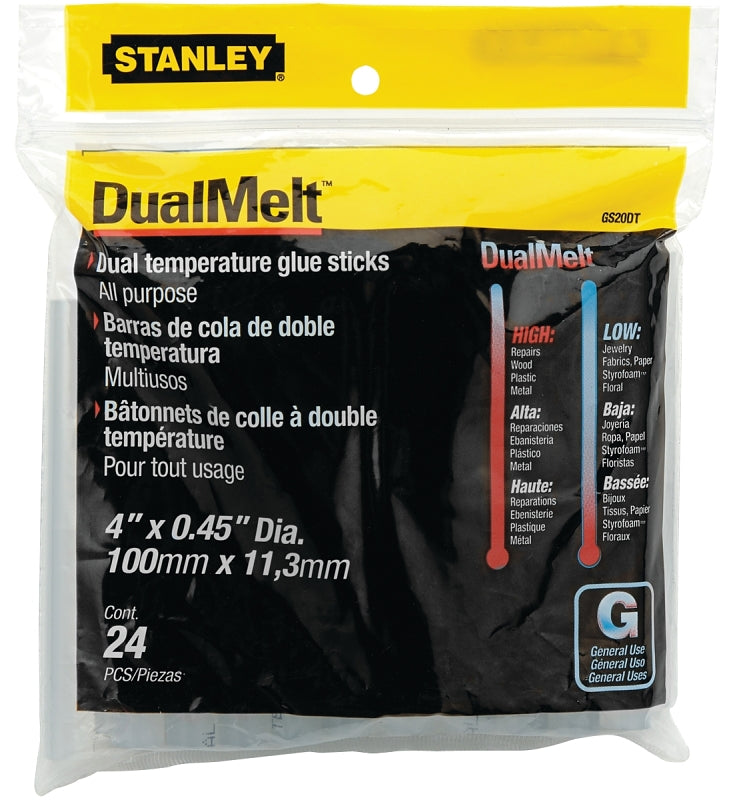 STANLEY GS20DT Glue Stick, Resin, Clear, 24 Pack