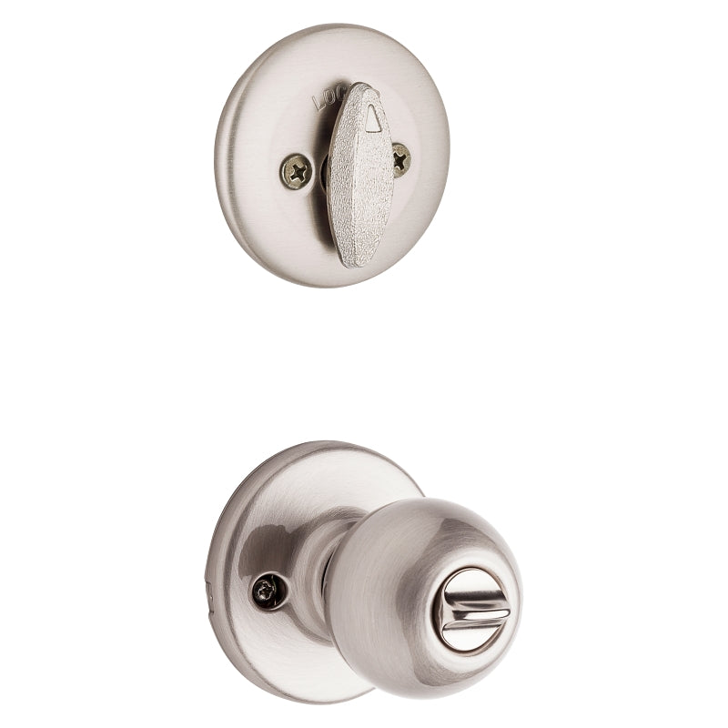 Kwikset 690P 15CP6ALRCSK6 Combination Lockset, Knob Handle, Polo Design, Satin Nickel, 3 Grade