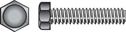 HILLMAN 1/4 in. D X 5 in. L Zinc Plated Steel Hex Tap Bolt 100 pk