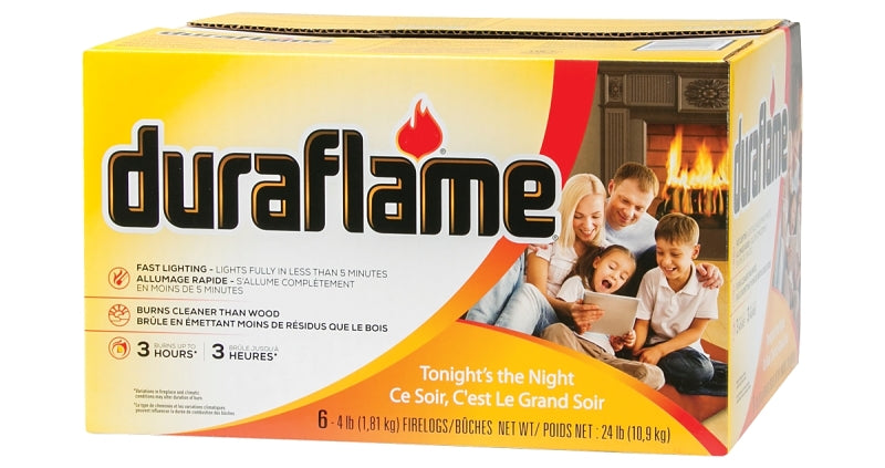 Duraflame 50604 Firelog, 3 hr Burn Time, 4 lb Pack