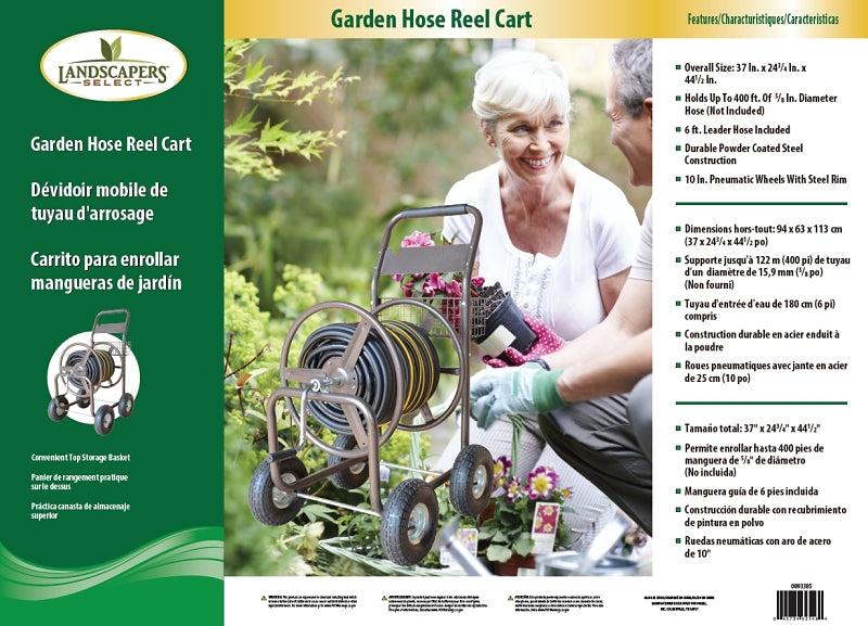 Landscapers Select TC4703 Hose Reel Cart, Steel