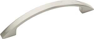 Amerock BP52996G10 Cabinet Pull, 4-13/16 in L Handle, 1-1/16 in Projection, Zinc, Satin Nickel, 1/PK