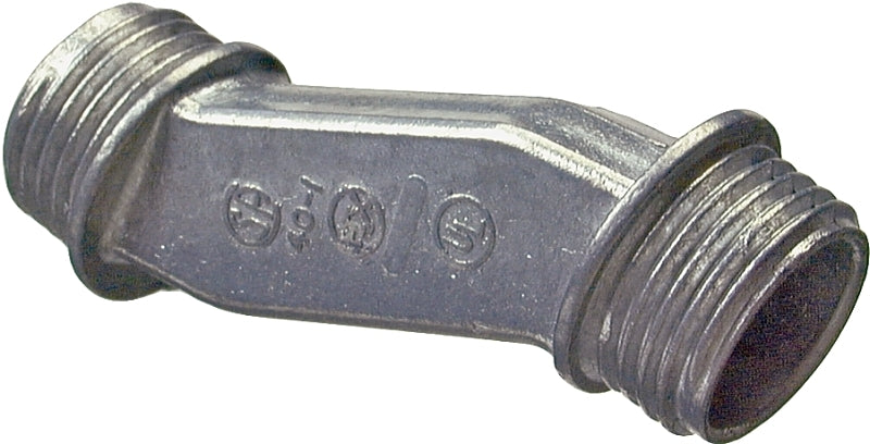 Halex 04005B Rigid Offset Nipple, 1/2 in, 0.93 in OD, Zinc, Gray
