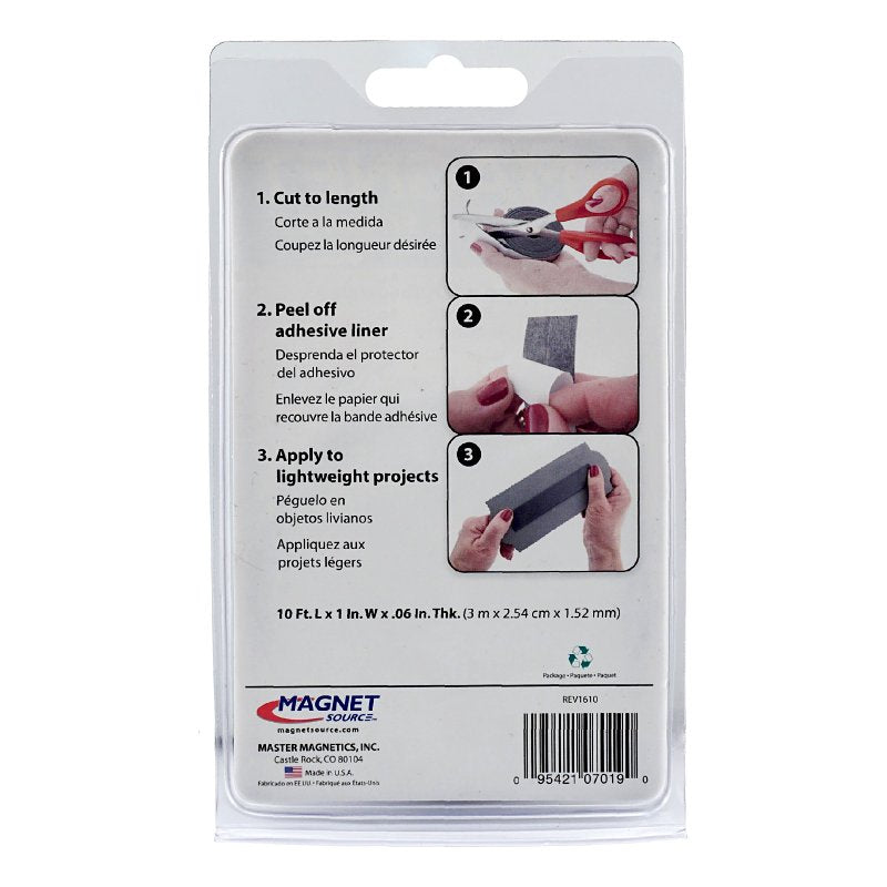 Magnet Source 07019 Magnetic Tape, 10 ft L, 1 in W