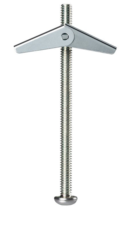 Cobra Anchors 085Y Spring Toggle Bolt, 2 in L, Steel, 95 lb, 3/PK