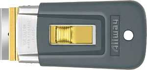 ALLWAY SGS Glass Scraper, 3/4 in W Blade, Steel Blade, Rubber Handle, Comfort Grip Handle, Pack of 10