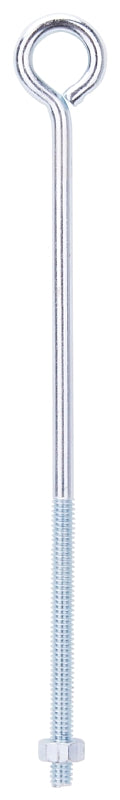 ProSource LR275 Eye Bolt, 1/4 in -20 x 8 in, Machine Thread, 3 in L Thread, 1 in Dia Eye, 123 lb Working Load, Steel, Zinc, Pack of 20