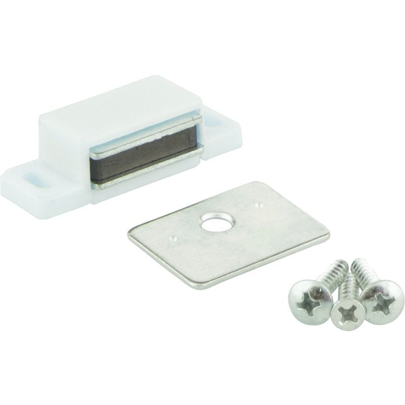 Hardware Resources KFCMS-A-WH2 Door Catch, Plastic, White