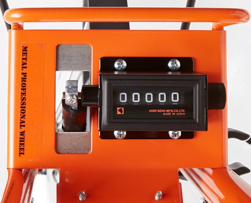 Keson MP401 Measuring Wheel, 9999.9 ft, 15-1/2 in Wheel, Rubber Wheel, Steel, Orange