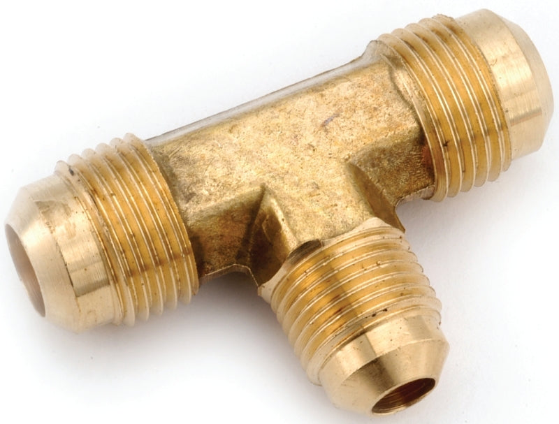 Anderson Metals 754059-060608 Tube Reducing Tee, 3/8 x 3/8 x 1/2 in, Flared, Brass