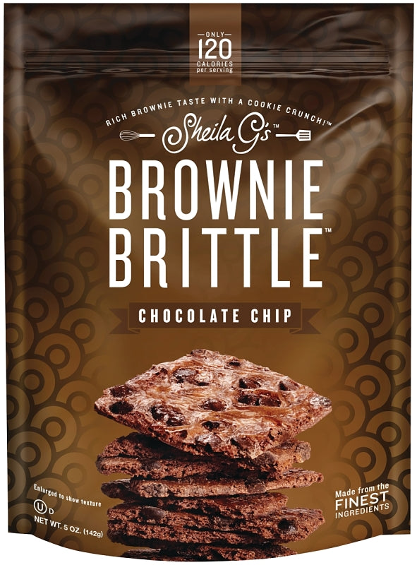 Sheila G's SG1224 Brownie Brittle, Solid, Chocolate, 5 oz Pouch, Pack of 6