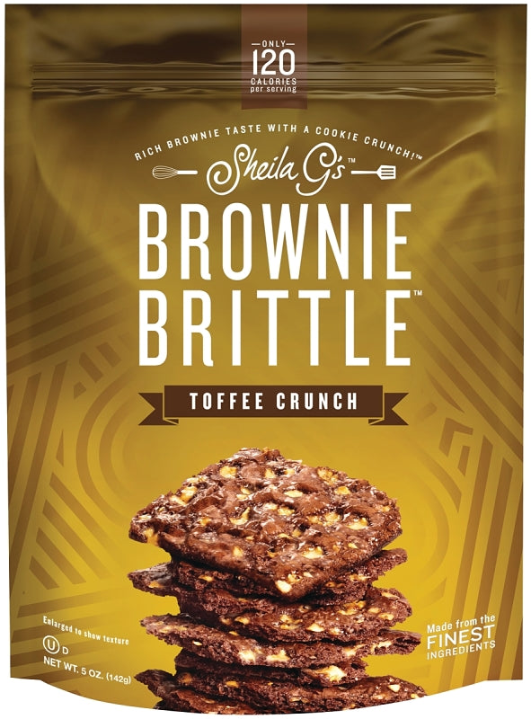 Sheila G's SG1244 Brownie Brittle, Toffee Crunch, 5 oz Pouch, Pack of 6