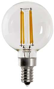 Feit Electric BPG1640950CAFIL/2 Filament LED Bulb, Globe, G16-1/2 Lamp, E12 Candelabra Lamp Base, Dimmable, Daylight, Pack of 6