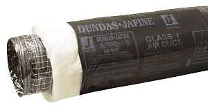 Dundas Jafine BPC1225 Flexible Insulated Duct, 12 in ID, 25 ft L, Polyester, Black