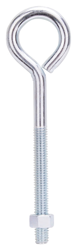 ProSource LR286 Eye Bolt, 3/8 in -16 x 6 in, Machine Thread, 3 in L Thread, 1-5/8 in Dia Eye, 292 lb Working Load, Steel, Pack of 10