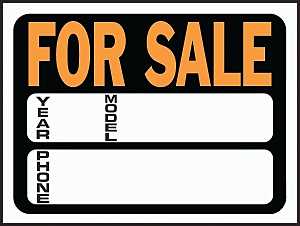 Hy-Ko Hy-Glo Series 3031 Identification Sign, 8-1/2 x 12 in Dimensions, FOR SALE, Fluorescent Orange Legend, Plastic, Pack of 10