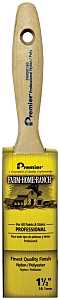 Premier FHR00130 Paint Brush, 1-1/2 in W, Flat Varnish Brush, 2-1/2 in L Bristle, Nylon/Polyester Bristle