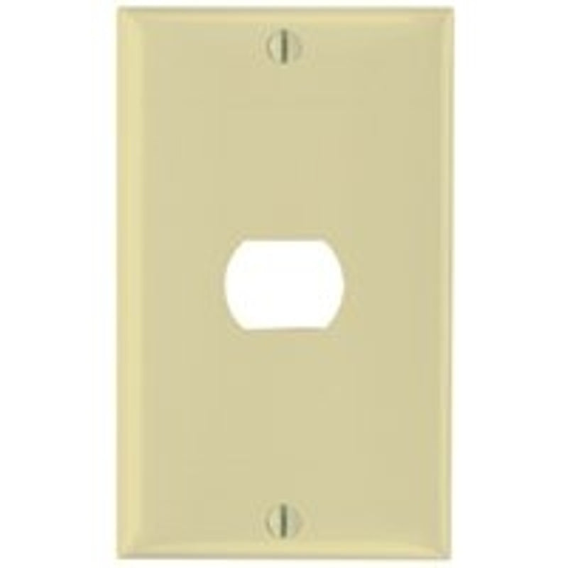 Legrand K1I Wallplate, Standard-Size, 4-1/2 in L, 2-3/4 in W, 1-Gang, Thermoset, Ivory