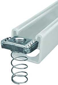 SuperStrut 100 Series ZA1001/4EG-10 Spring Nut, 1/4 in, Steel, Galvanized