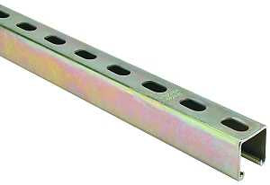 SuperStrut ZA1200HS 6 Conduit Strut Channel, Steel, Galvanized, Gold