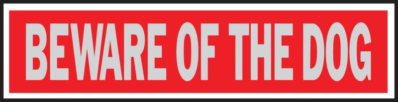 Hy-Ko 441 Princess Sign, Rectangular, Beware Of The Dog, Black Legend, Silver Background, Aluminum, Pack of 10