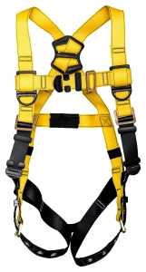 Guardian Fall Protection 37002 Full Body Harness, XL/2XL, 130 to 420 lb, Polyester Webbing, 2-Bar Adjuster Torso Buckle