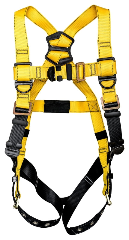 Guardian Fall Protection 37002 Full Body Harness, XL/2XL, 130 to 420 lb, Polyester Webbing, 2-Bar Adjuster Torso Buckle