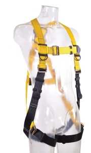 Guardian Fall Protection 37006 Full Body Harness, XL/2XL, 130 to 420 lb, Black/Yellow