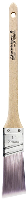 Benjamin Moore U61810-017 Paint Brush, Firm Brush, 2-3/16 in L Bristle, Nylon/Polyester Bristle, Thin Angular Handle