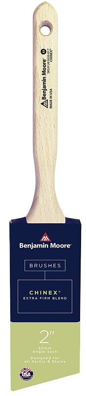Benjamin Moore U61620-017 Paint Brush, Extra-Firm Brush, 2-11/16 in L Bristle, Chinex Bristle, Angular Handle