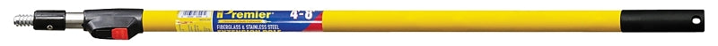 Premier 83048 Extension Pole, 4 to 8 ft L, Fiberglass/Stainless Steel
