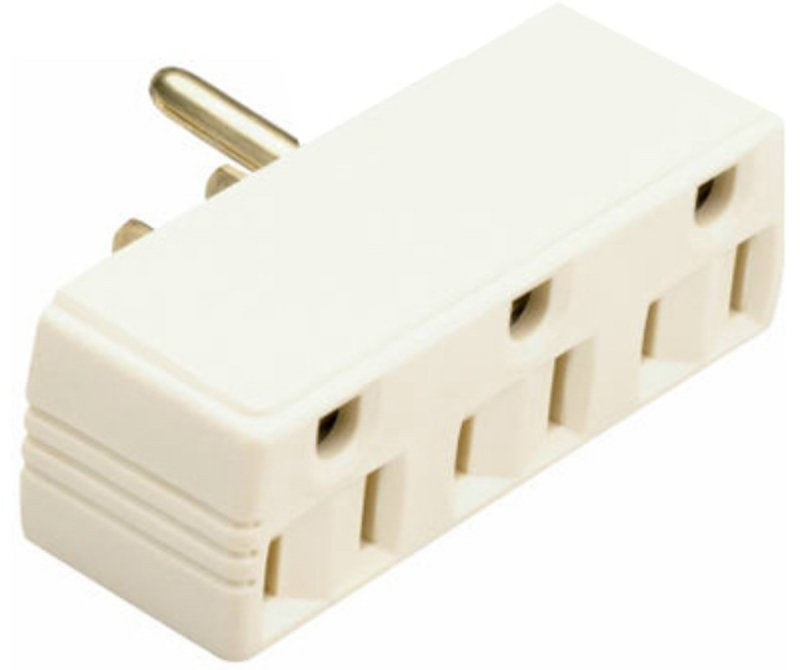 Legrand 697WCC20 Plug In Adapter, 2 -Pole, 15 A, 125 V, 3 -Outlet, White