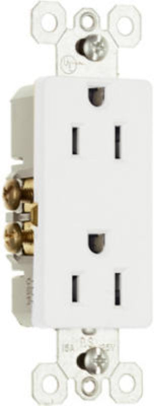 Legrand radiant Series 885WCC21 Duplex Receptacle, Thermoplastic, White, 2-Pole, 15 A, 125 V